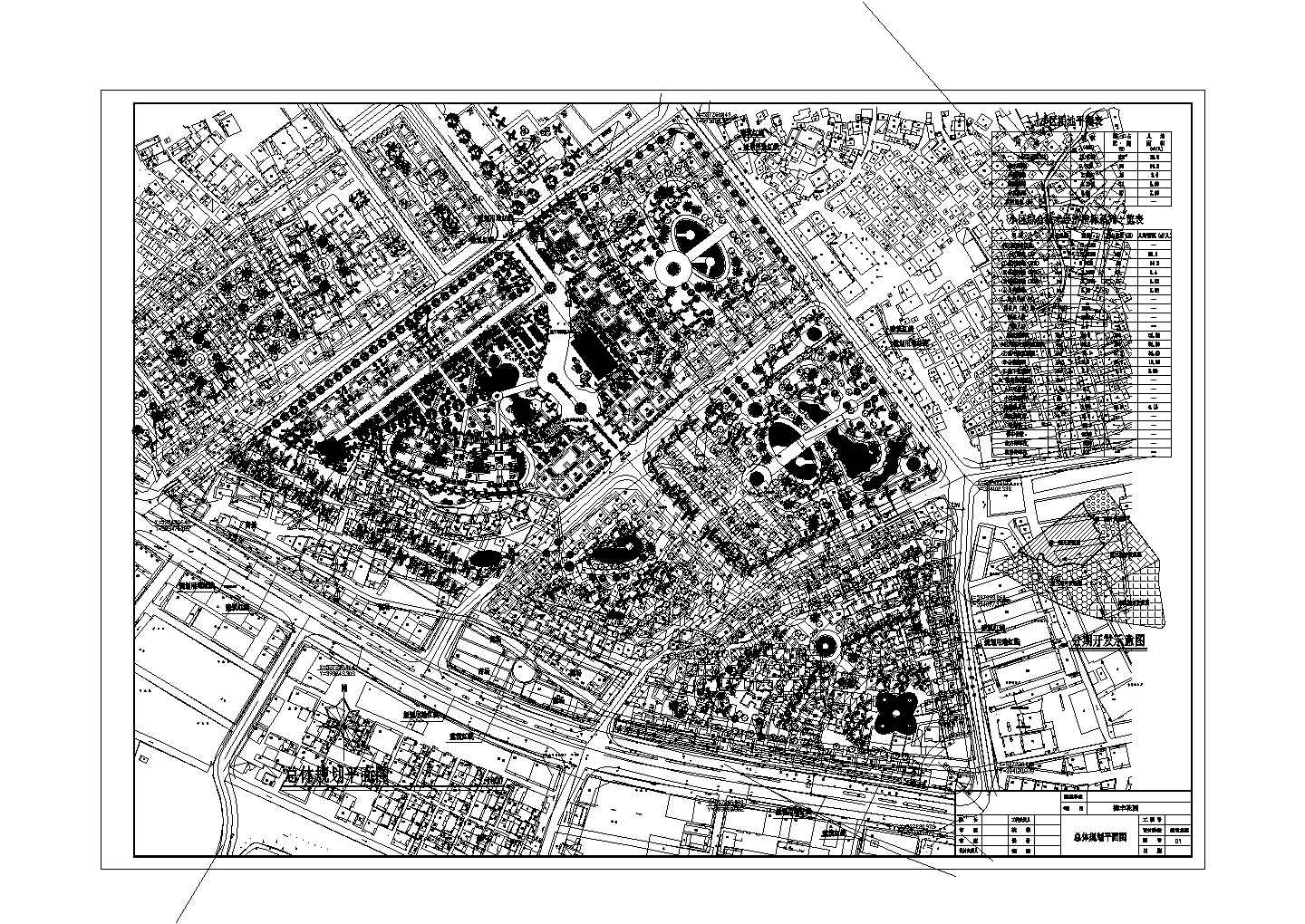 某占地19万平米花园住宅小区总体规划设计施工图纸