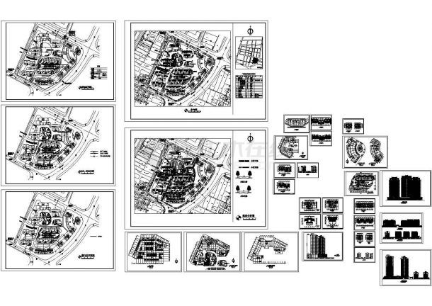 某花园综合住宅区详细规划设计施工图（带效果图）-图一