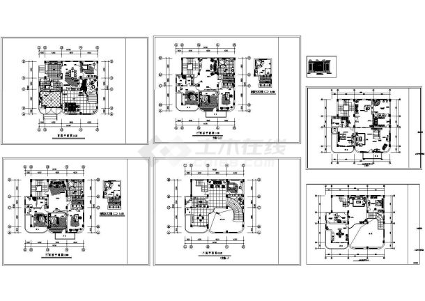 某地农村多层别墅室内全套装修施工方案图（含二层平面布置图）-图一