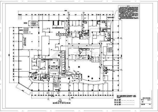 某洗浴中心施工CAD构造完整设计系统图-图二