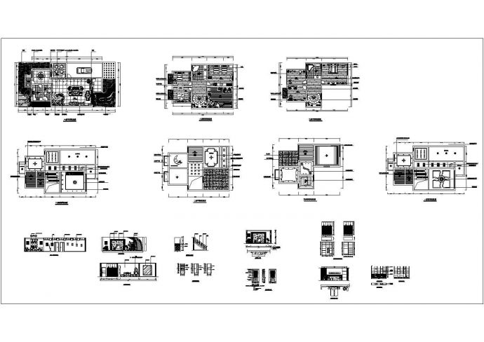 某地多层农村自建别墅全套装修施工设计cad图纸（含顶面布置图，立面图）_图1