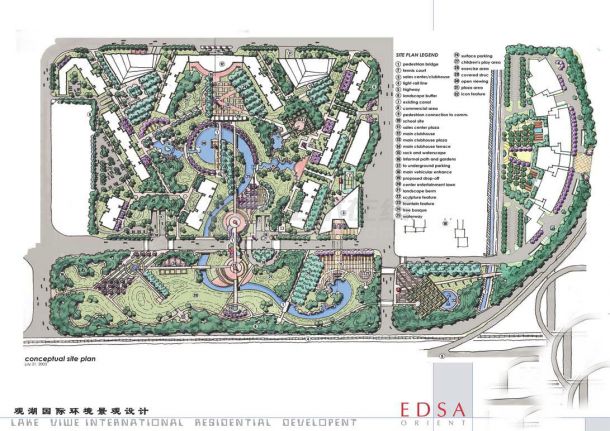 居住区总体景观规划设计方案图-图一