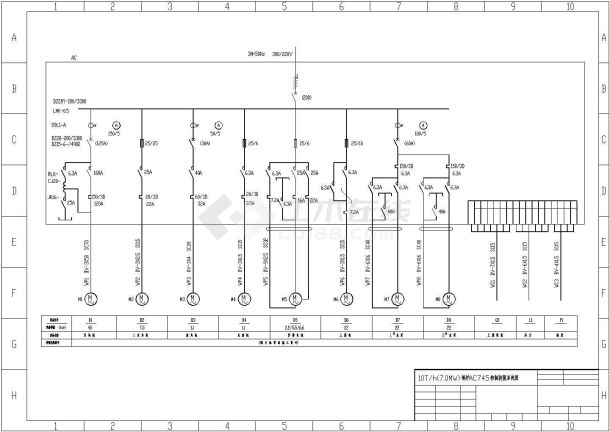 某型号锅炉装置系统电气控制设计平面CAD图纸-图一