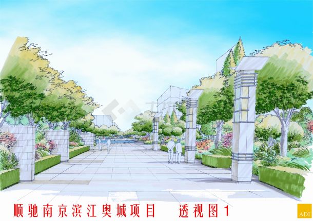 [南京]滨江小区园林设计方案-图二