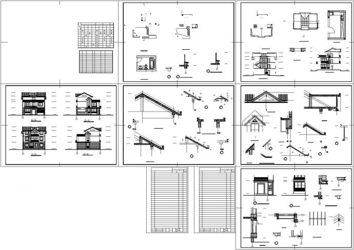 某地300平米别墅全套建筑施工设计cad图（含立面图，图纸目录）_图1
