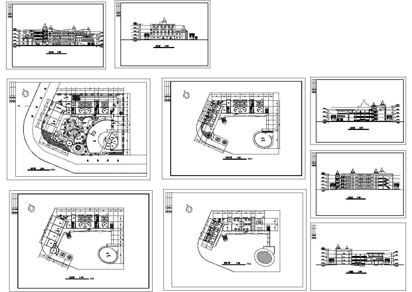 【北京】某地新型幼儿园宿舍楼全套建筑施工设计cad图纸