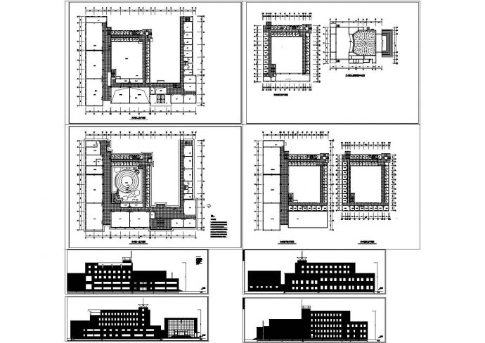 某地学校艺术楼全套建筑施工设计方案cad图（含艺术楼二层平面图，立面图）_图1