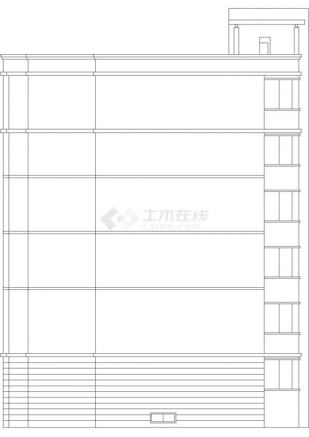 某现代高档小区多层框架结构住宅楼设计cad建筑方案图（含总平面图）-图二