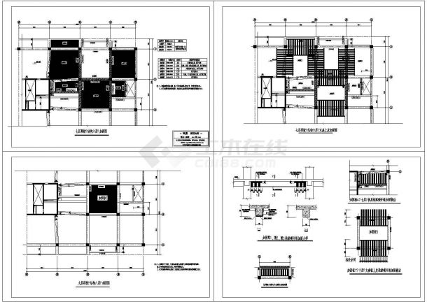 办公楼设计_某办公楼8层和10层加固工程cad整套设计图（甲级院设计）-图二