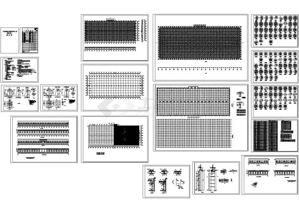 【江西】某工厂网架CAD设计施工图-图一