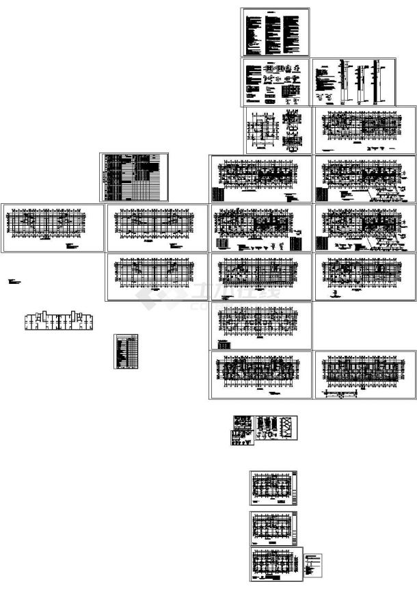 天津市三十三层住宅楼结构CAD施工图-图一