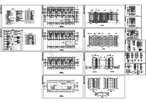 某六层砖混结构住宅楼建筑设计cad全套施工图（含设计说明）-图一