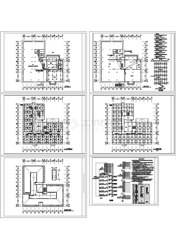 某宿舍建筑电气全套施工参考CAD详图,-图二