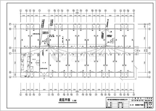 某学校公寓建筑电气建施设计祥图-图一