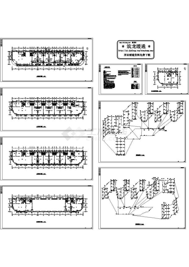 商服楼采暖施工CAD图纸-图二