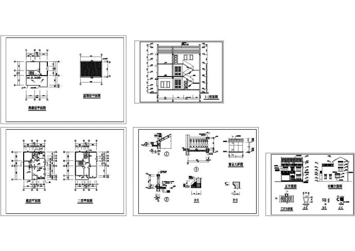 2+1阁楼层私人住宅建筑结构施工cad图纸设计_图1