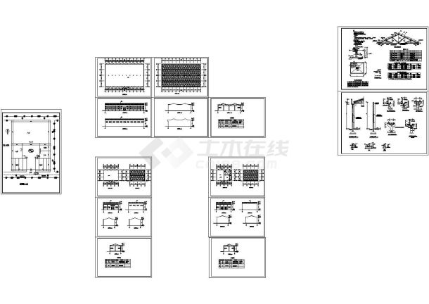 厂房设计_某大型厂房设计CAD全套建筑施工图纸（含结构设计）-图一