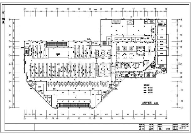 3层28838平米大型超市卖场平面布置cad图纸设计-图一