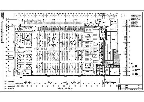 3层28838平米大型超市卖场平面布置cad图纸设计-图二