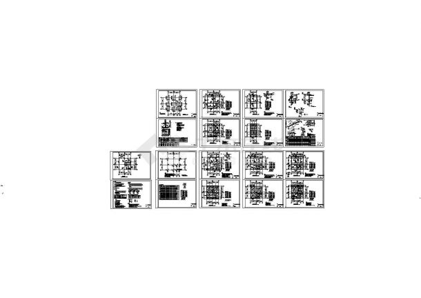 5层钢筋混凝土框架私人住宅结构施工cad图纸设计-图一