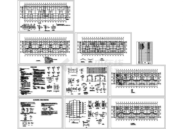 6层砌体住宅楼结构施工图（CAD，10张图纸）-图一