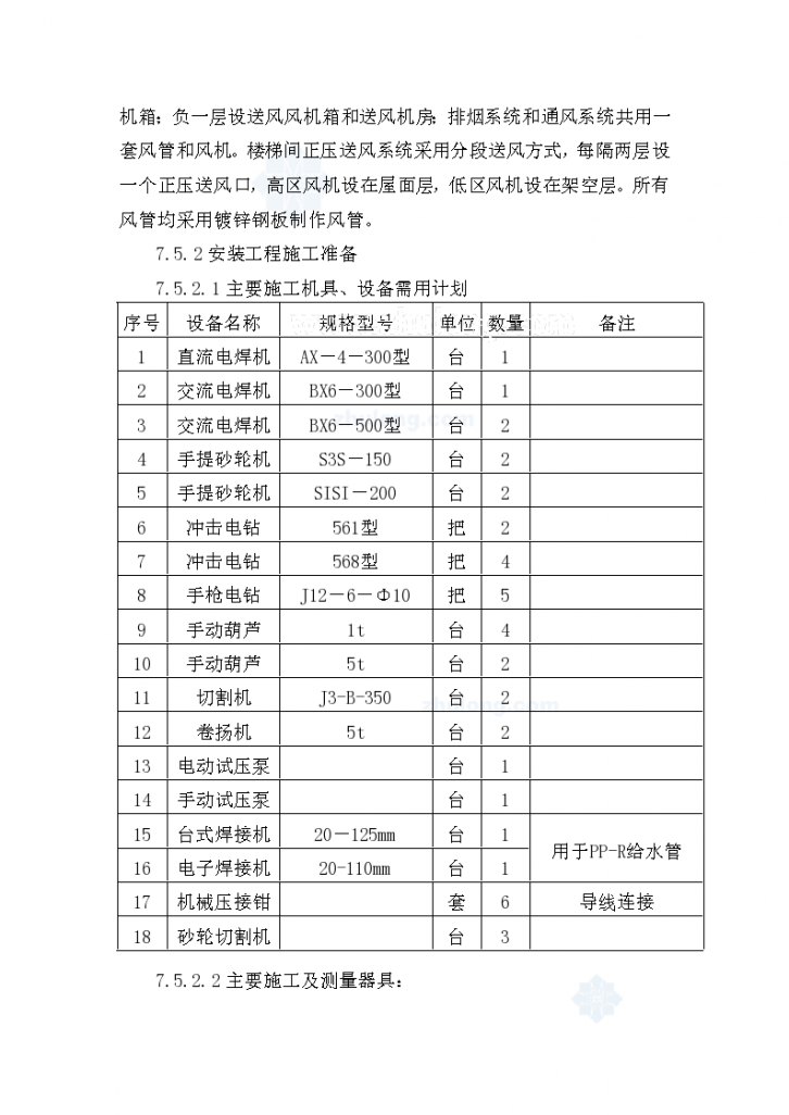 某小高层水暖电安装工程施工方案-图二