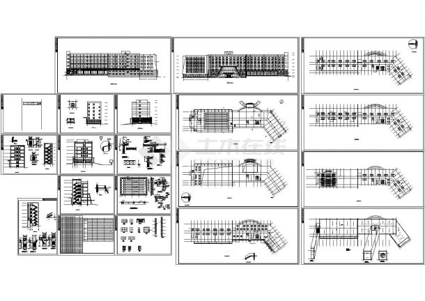 某多层框架结构高档综合楼建筑设计cad全套施工图（含设计说明，含结构设计，含效果图）-图一