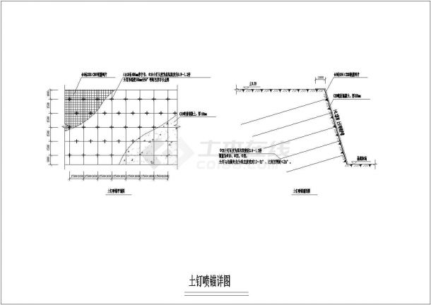 某工程建筑土钉喷锚设计CAD参考图-图二