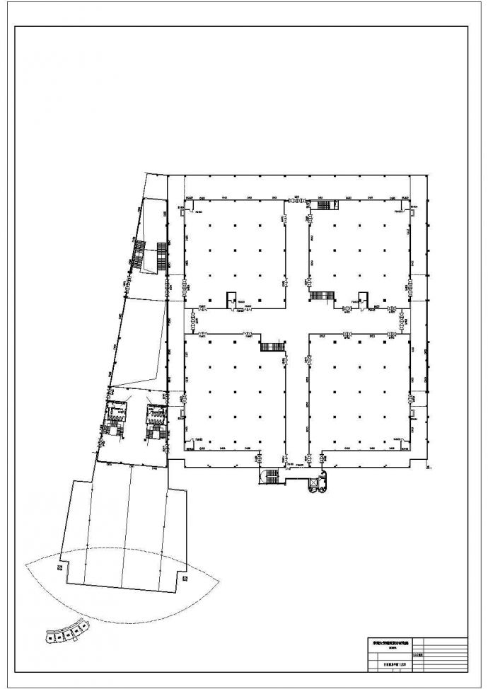 某商品城市场四层平面CAD节点全套设计图纸_图1