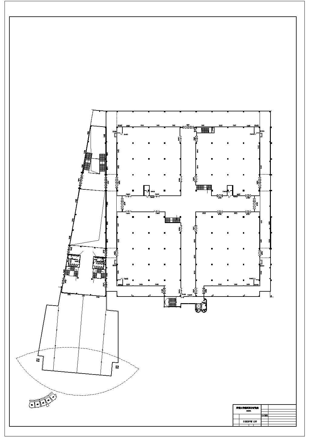 某商品城市场四层平面CAD节点全套设计图纸