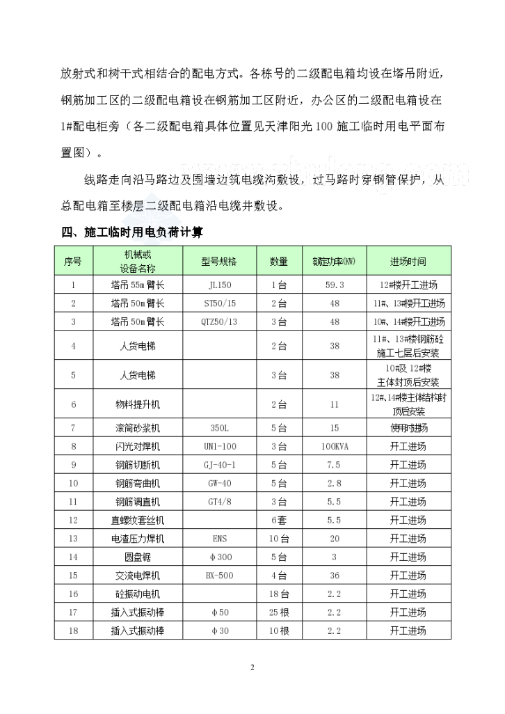 天津某工程施工临时用电方案-图二