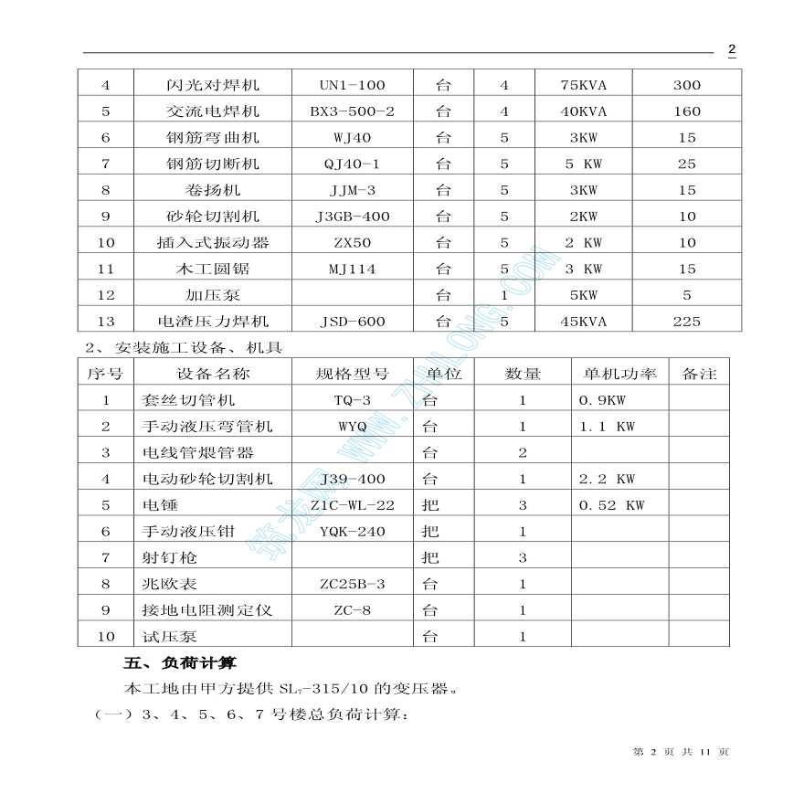 重庆某小区临时用电施工组织方案-图二