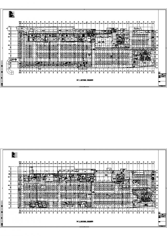 【徐州】某建筑工程CAD地下消防平面图纸2张_图1