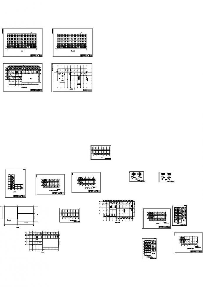 8层框架结构宾馆建筑cad设计图_图1