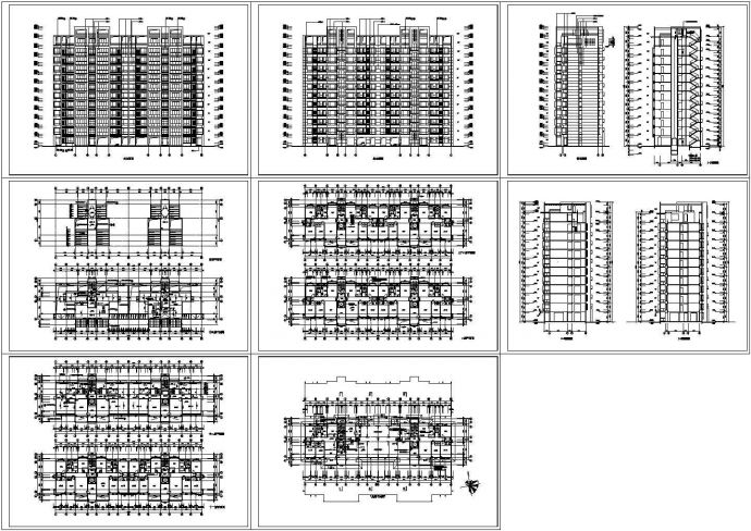 某高层住宅楼建筑施工图（CAD，9张图纸）_图1