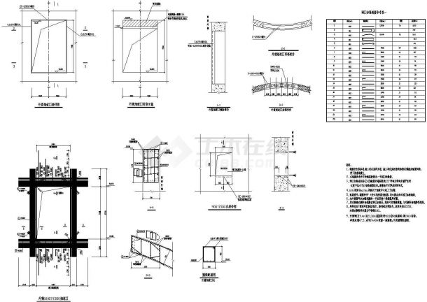 某地区钢烟囱烟道节点结构CAD施工示意图-图二