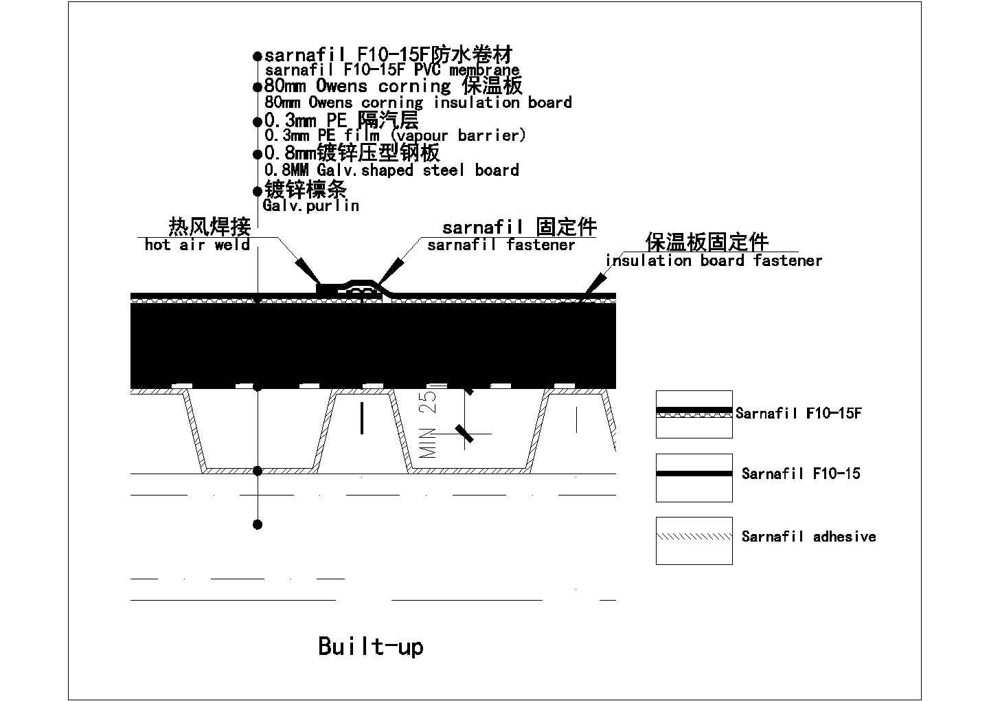 某屋面构造CAD大样完整详图