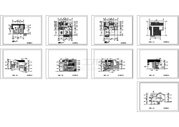 南京某别墅建筑方案图纸（CAD，9张图纸）-图一