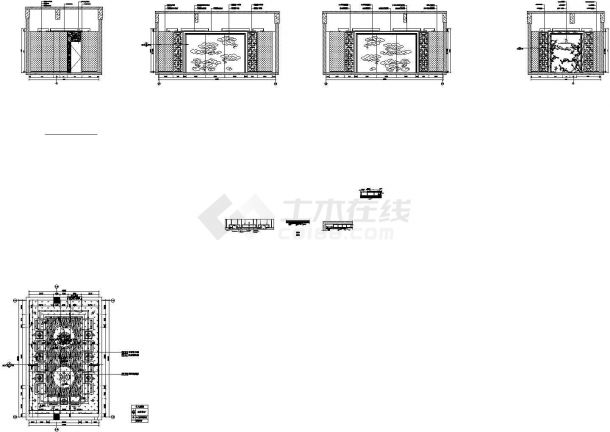 青岛德馨温泉酒店1#接待室整套非常标准设计cad图纸-图二