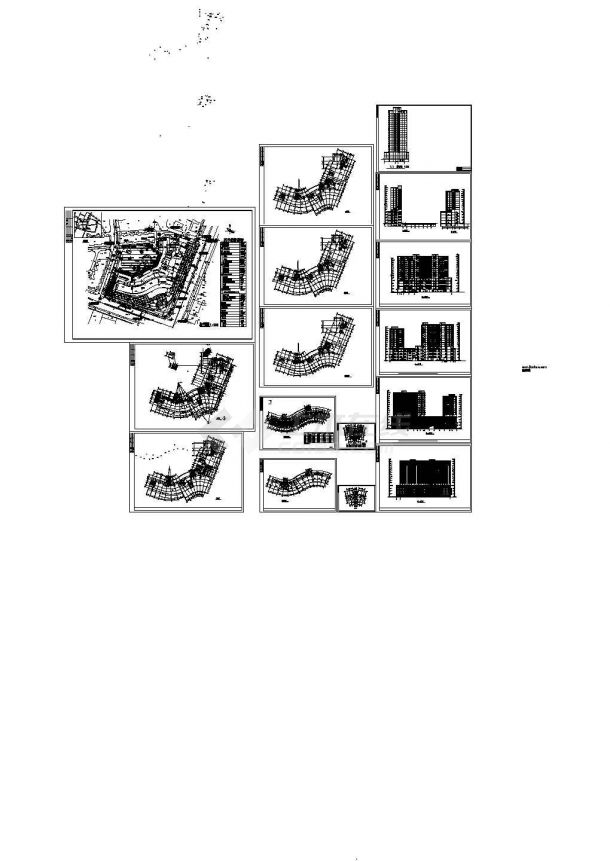 某精品高档多层框架结构商业住宅楼建筑设计cad全套施工图（含总平面）-图一