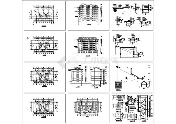 多层住宅楼的建施CAD图纸设计-图一