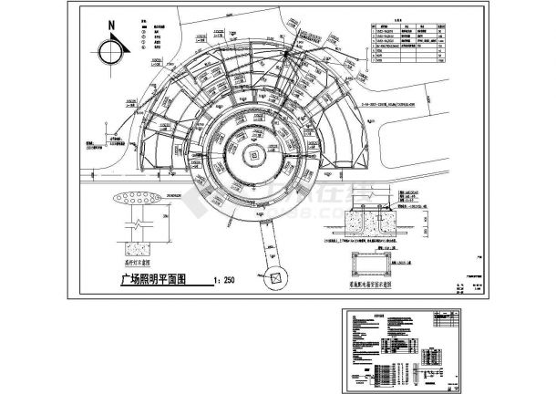 某小区电气总图-东方明珠广场景观照明cad施工图-图一