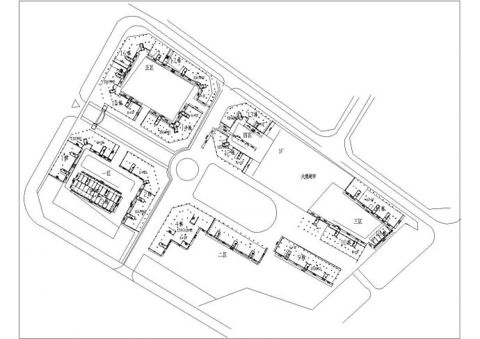 某商业步行街规划设计CAD总平面图（含效果图）_图1
