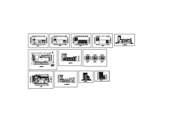 某多层框架结构星级酒店大楼建筑设计cad全套方案图（甲级院设计，12张图）_图1