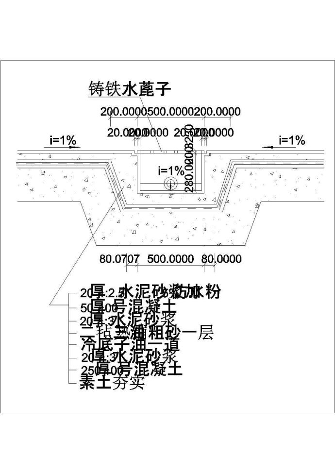 某地沟CAD完整平立剖构造设计节点_图1