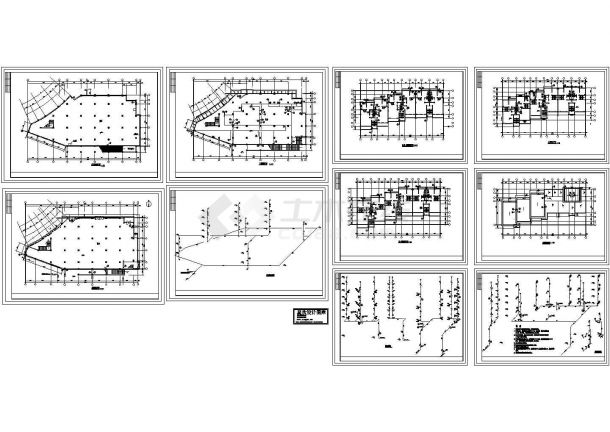 福州市某8层高档沿街商住楼电气设计CAD施工图-图一