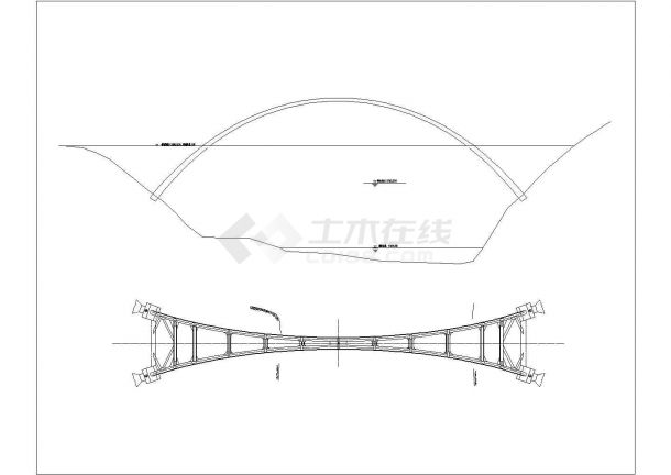 某300m集束钢管混凝土拱桥提篮拱桥CAD构造详图-图一