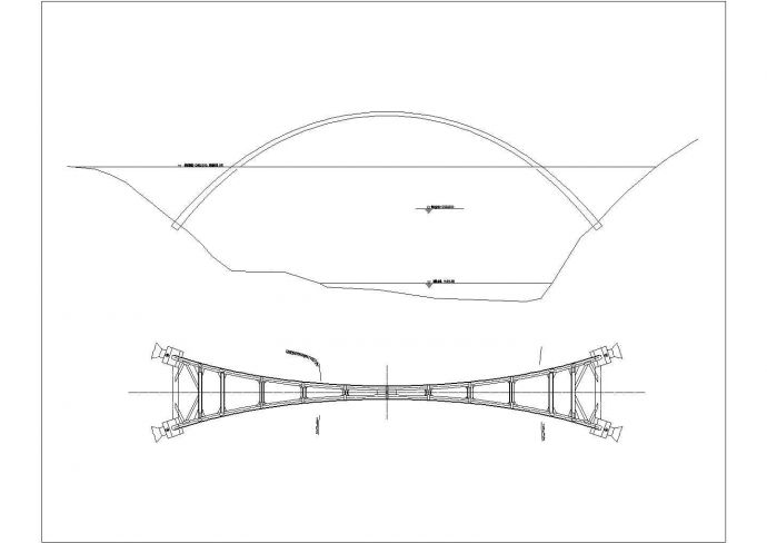 某300m集束钢管混凝土拱桥提篮拱桥CAD构造详图_图1