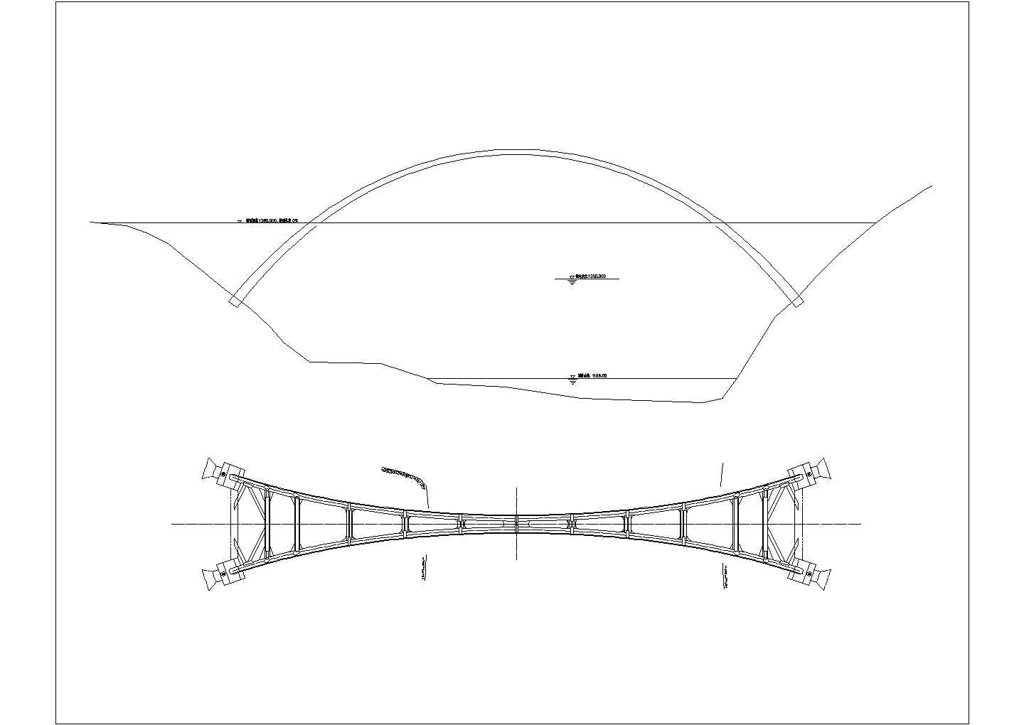 某300m集束钢管混凝土拱桥提篮拱桥CAD构造详图