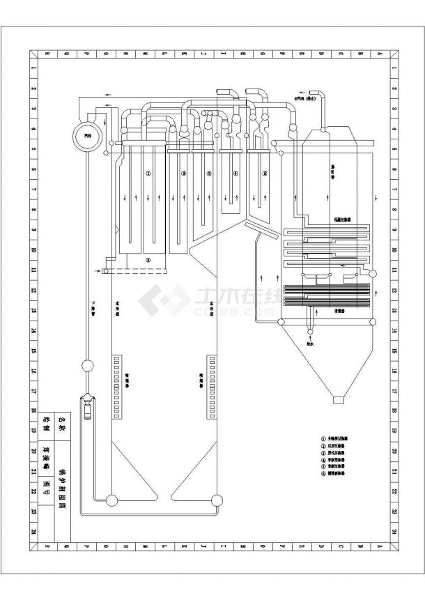 某锅炉CAD设计大样节点构造剖视图-图一